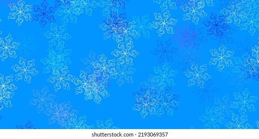 Lugar natural vectorial azul claro, rosa claro con flores. Ilustración con flores coloridas abstractas con gradiente. Nuevo diseño de negocio.