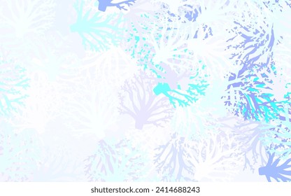Light Pink, Blue vector natural background with branches, leaves. Creative illustration in blurred style with leaves, branches. Template for backgrounds of cell phones.