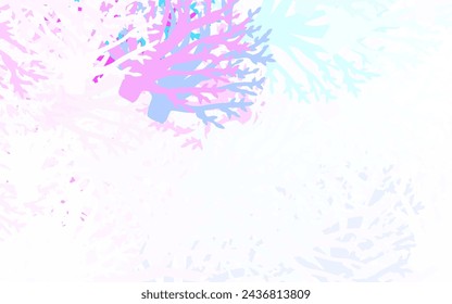 Light Pink, Blue vector natural background with leaves, branches. An elegant bright illustration with leaves and branches. A new texture for your wallpaper design.