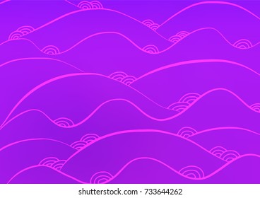 Light Pink, Blue vector natural abstract template. An elegant bright illustration with lines in Natural style. The elegant pattern can be used as a part of a brand book.