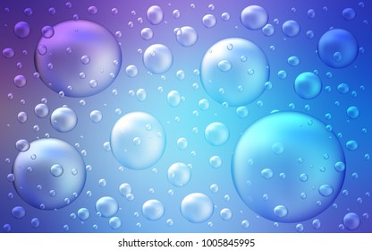 Light Pink, Blue vector pattern with spheres. Beautiful colored illustration with blurred circles in nature style. Pattern can be used as texture of water, rain drops.