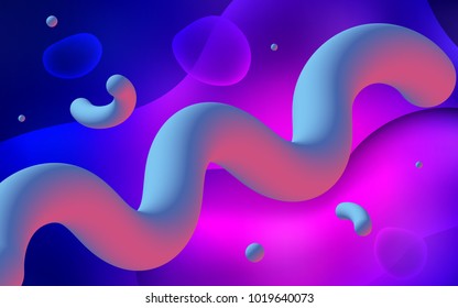 Light Pink, Blue vector pattern with liquid shapes. Creative illustration in halftone memphis style with gradient. A completely new memphis design for your business.