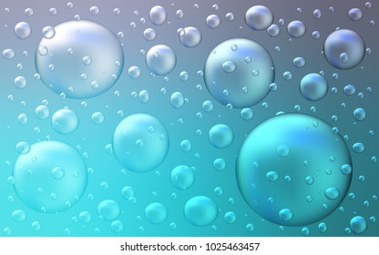 Light Pink, Blue vector pattern with spheres. Glitter abstract illustration with blurred drops of rain. The pattern can be used for beautiful websites.