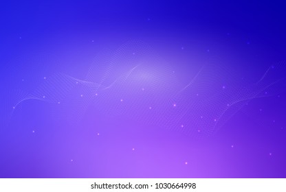 Light Pink, Blue vector pattern with spheres. Glitter abstract illustration with blurred drops of rain. Pattern can be used as texture of water, rain drops.
