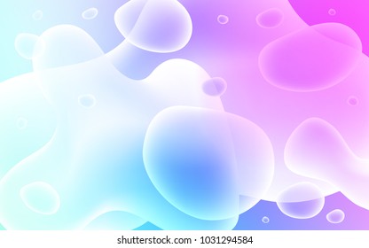 Light Pink, Blue vector pattern with lines, ovals. Blurred geometric sample with gradient bubbles.  The elegant pattern for brand book.
