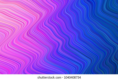 Light Pink, Blue vector pattern with liquid shapes. Shining crooked illustration in marble style. Brand-new design for your ads, poster, banner.