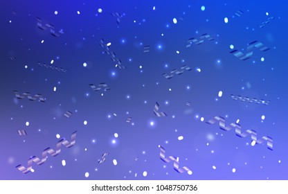 Light Pink, Blue vector pattern with christmas ribbons. Modern geometrical abstract illustration with carnival ribbons. Beautiful design for your business advert of anniversary.