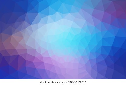 Light Pink, Blue vector Pattern.  triangular template. Geometric sample. Repeating routine with triangle shapes. New texture for your design. Pattern can be used for background.