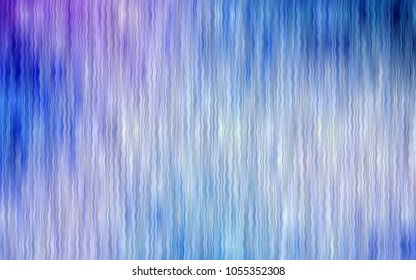 Light Pink, Blue vector pattern with bent ribbons. Shining illustration, which consist of blurred lines, circles. The best blurred design for your business.