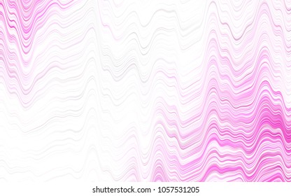 Light Pink, Blue vector pattern with curved circles. Shining crooked illustration in marble style. The template for cell phone backgrounds.