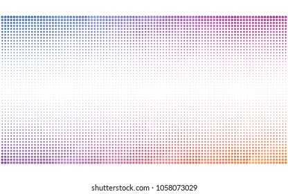 Light Pink, Blue vector pattern of geometric circle shapes. Colorful mosaic banner. Geometric background with colored disks.