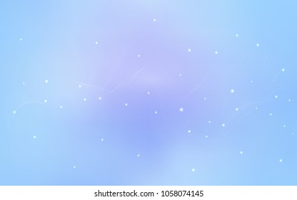 Light Pink, Blue vector pattern with spheres. Illustration with set of shining colorful abstract circles. The pattern can be used for aqua ad, booklets.