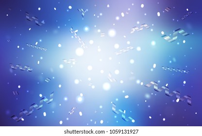 Light Pink, Blue vector pattern with christmas ribbons. Modern geometrical abstract illustration with carnival ribbons. New design for ad, poster, banner of your Party.
