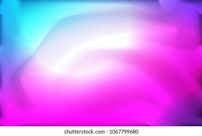 Light Pink, Blue vector pattern with lines, ovals. Modern gradient abstract illustration with bandy lines. The template for cell phone backgrounds.