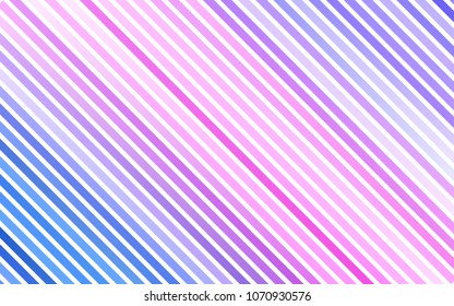 Light Pink, Blue vector pattern with narrow lines. Lines on blurred abstract background with gradient. The pattern can be used for websites.