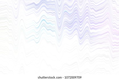 Light Pink, Blue vector pattern with lamp shapes. Modern gradient abstract illustration with bandy lines. The elegant pattern for brand book.