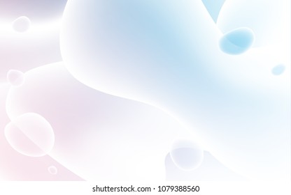 Light Pink, Blue vector pattern with curved circles. Brand-new colored illustration in memphis style with gradient. The elegant pattern for brand book.