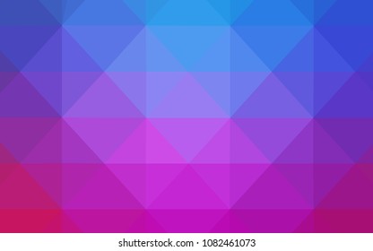 Light Pink, Blue vector pattern with gradient triangles. Polygonal abstract illustration with gradient. Triangular pattern for your business design.