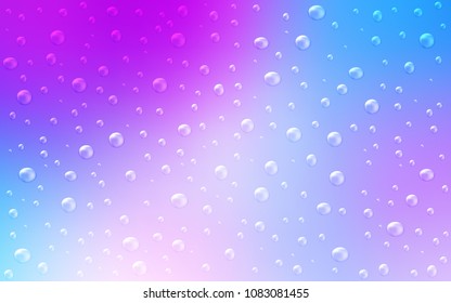 Light Pink, Blue vector pattern with spheres. Beautiful colored illustration with blurred circles in nature style. The pattern can be used for aqua ad, booklets.