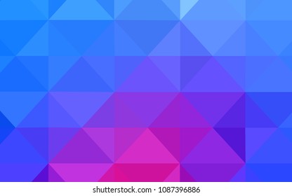 Light Pink, Blue vector pattern with gradient triangles. Colorful illustration in polygonal style with gradient. Brand new style for your business design.