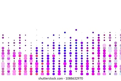 Light Pink, Blue vector  pattern with spheres. Illustration with set of shining colorful abstract circles. The pattern can be used for beautiful websites.