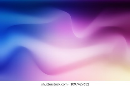 Light Pink, Blue vector pattern with curved circles. Shining illustration, which consist of blurred lines, circles. The template for cell phone backgrounds.