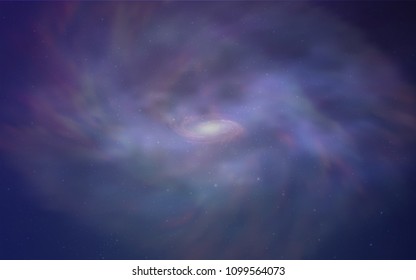 Light Pink, Blue vector pattern with night sky stars. Blurred decorative design in simple style with galaxy stars. Pattern for astrology websites.