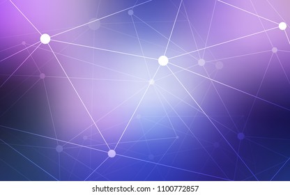Light Pink, Blue vector pattern with spheres, triangles. Colorful illustration with circles and lines in futuristic style. Pattern can be used for beautiful websites.