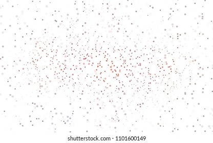 Light Pink, Blue vector pattern with colored spheres. Geometric sample of repeating circles on white background in halftone style.