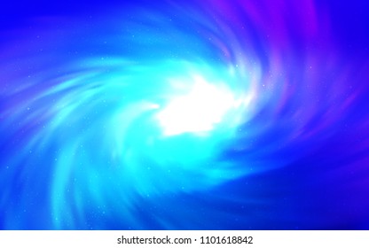 Light Pink, Blue vector pattern with night sky stars. Shining illustration with sky stars on abstract template. Template for cosmic backgrounds.