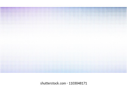 Light Pink, Blue vector pattern with colored spheres. Geometric sample of repeating circles on white background in halftone style.