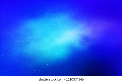 Light Pink, Blue vector pattern with night sky stars. Shining colored illustration with bright astronomical stars. Pattern for astronomy websites.