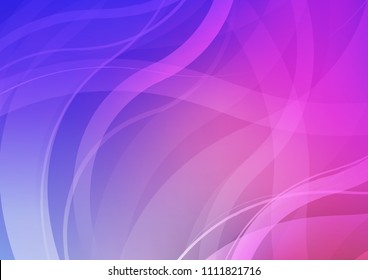 Light Pink, Blue vector pattern with liquid shapes. A vague circumflex abstract illustration with gradient. Textured wave pattern for backgrounds.