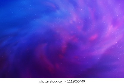 Light Pink, Blue vector pattern with night sky stars. Shining illustration with sky stars on abstract template. Pattern for astrology websites.