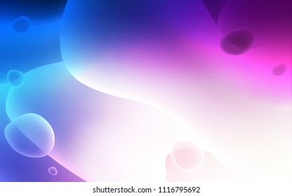 Light Pink, Blue vector pattern with bubble shapes. Colorful abstract illustration with gradient lines. A completely new template for your business design.