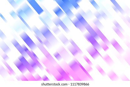Light Pink, Blue vector pattern with narrow lines. Modern geometrical abstract illustration with staves. The template can be used as a background.