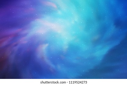 Light Pink, Blue vector pattern with night sky stars. Modern abstract illustration with Big Dipper stars. Smart design for your business advert.