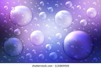 Light Pink, Blue vector pattern with spheres. Blurred bubbles on abstract background with colorful gradient. The pattern can be used for beautiful websites.