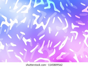 Light Pink, Blue vector pattern with lava shapes. Blurred geometric sample with gradient bubbles.  Marble style for your business design.