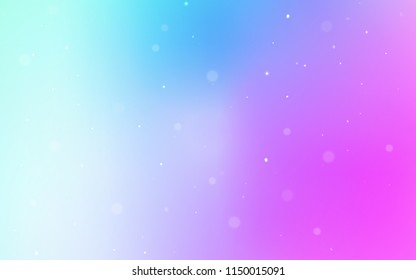 Light Pink, Blue vector pattern with spheres. Abstract illustration with colored bubbles in nature style. Completely new template for your brand book.