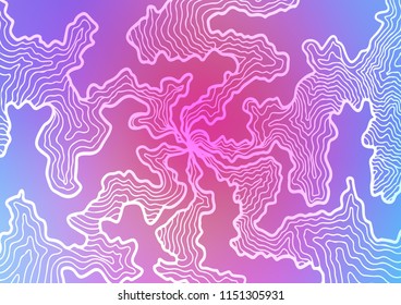 Light Pink, Blue vector pattern with lava shapes. A completely new color illustration in marble style. New composition for your brand book.