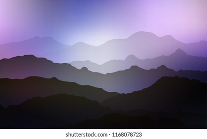 Light Pink, Blue vector pattern with liquid shapes. Colorful illustration in abstract mountain style with gradient. A completely new memphis design for your business.
