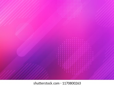 Light Pink, Blue vector pattern with rounded lines, dots. Capsules on blurred abstract background with gradient dots. The pattern can be used as ads, poster, banner for commercial.