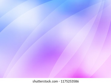 Light Pink, Blue vector pattern with narrow lines. Lines on blurred abstract background with gradient. The template can be used as a background.