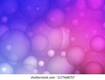 Light Pink, Blue vector pattern with spheres. Beautiful colored illustration with blurred circles in nature style. The pattern can be used for beautiful websites.