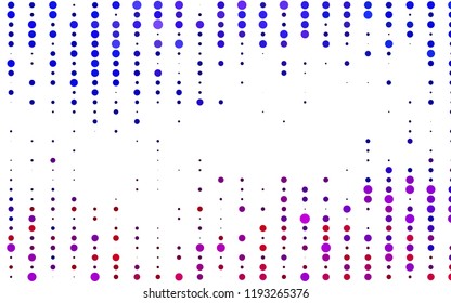 Light Pink, Blue vector  pattern with spheres. Modern abstract illustration with colorful water drops. New design for ad, poster, banner of your website.