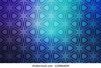 Light Pink, Blue vector pattern with christmas stars. Stars on blurred abstract background with gradient. Pattern for wrapping gifts.