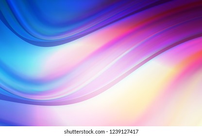 Light Pink, Blue vector pattern with curved circles. Brand new colored illustration in marble style with gradient. A completely new memphis design for your business.