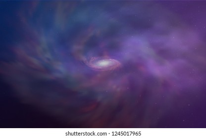 Light Pink, Blue vector pattern with night sky stars. Space stars on blurred abstract background with gradient. Smart design for your business advert.