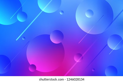 Light Pink, Blue vector pattern with spheres. Abstract illustration with colored bubbles in nature style. Completely new template for your brand book.